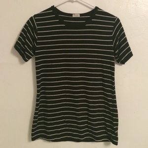 Brandy Melville striped black & white tee