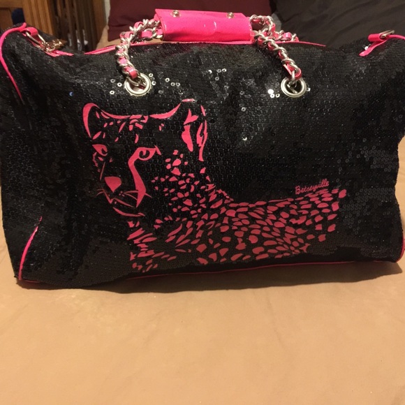 Betsy Johnson gym bag with sequins