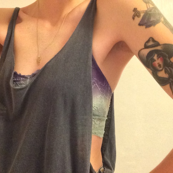 SOLD- Brandy Melville navy blue tank top - Picture 2 of 4