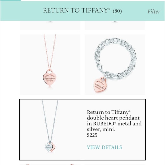 Tiffany & Co. Jewelry - Authentic Return to Tiffany, Double Heart Pendant