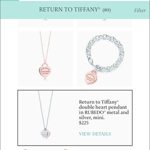 Authentic Return to Tiffany, Double Heart Pendant