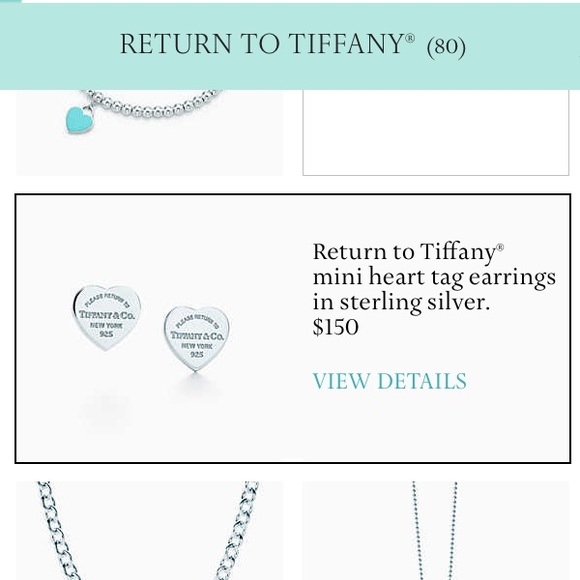 Authentic Return to Tiffany heart tag earrings
