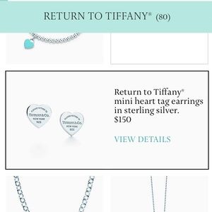 Authentic Return to Tiffany heart tag earrings