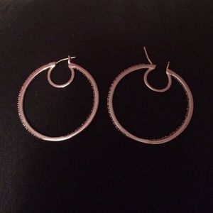 Sterling silver diamond earrings