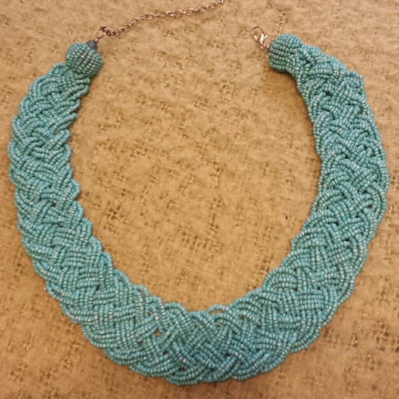 Turquoise boho statement necklace - Picture 2 of 2