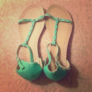 Green sandals