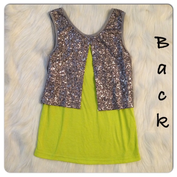 🚫BUNDLED🚫 Weissman Lime Green & Silver Top SMALL - Picture 2 of 4