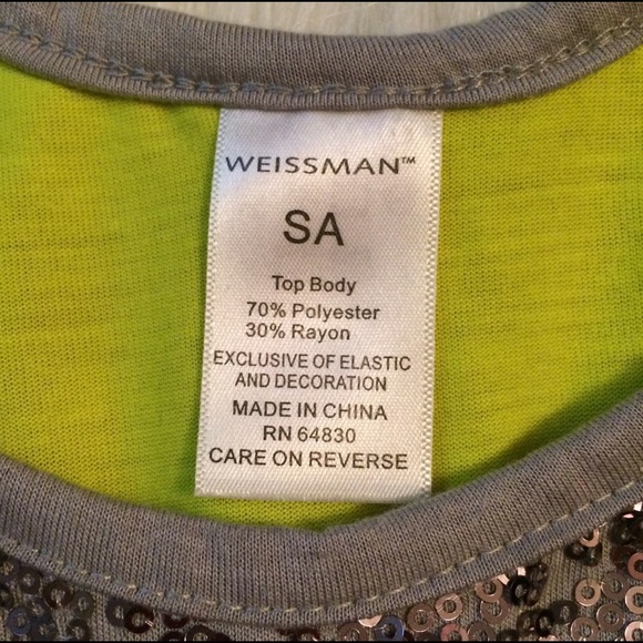 🚫BUNDLED🚫 Weissman Lime Green & Silver Top SMALL - Picture 3 of 4