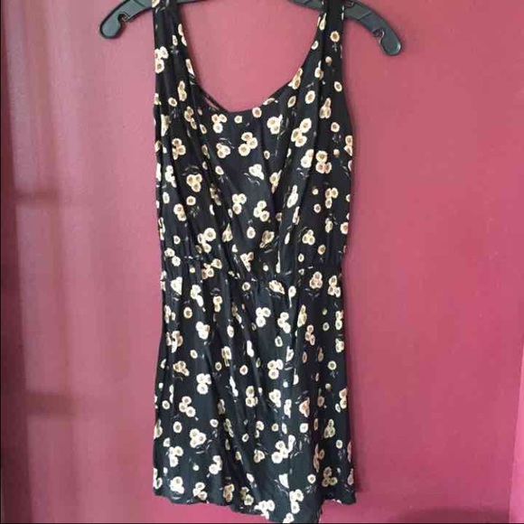 Brandy Melville sunflower open back dress