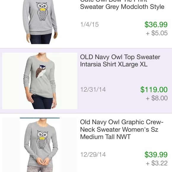 💟HP💟 Bloggers Favorite Owl Sweater - Picture 4 of 4