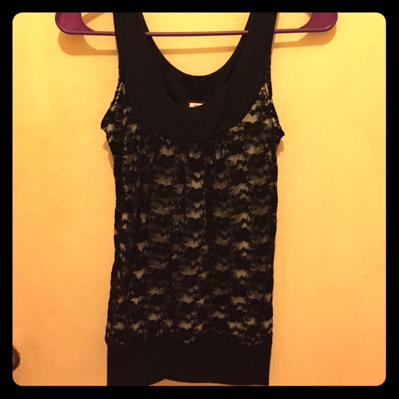 🔴BUNDLED🔴 Black lace- grey under top - Picture 1 of 3