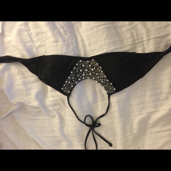 Pearl and gem bathing suit top