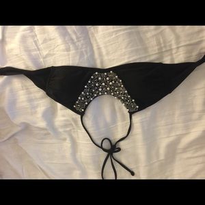 Pearl and gem bathing suit top