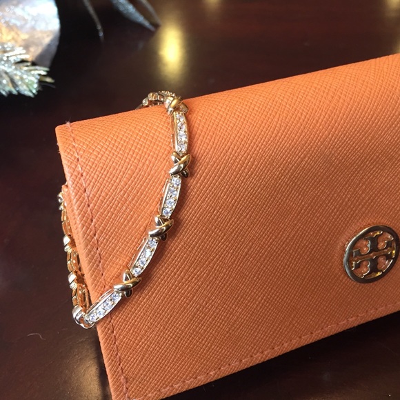 Gold vermeil sterling silver tennis bracelet - Picture 3 of 4