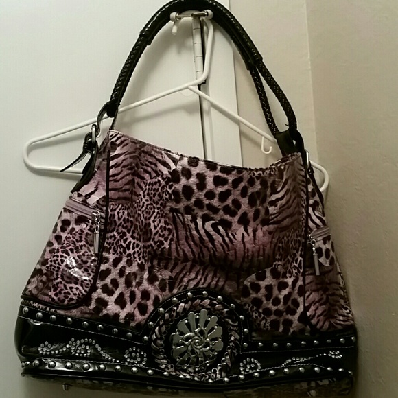 Purple and Black Purse