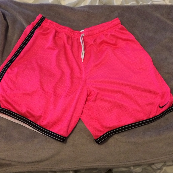 Nike women's neon pink basketball shorts