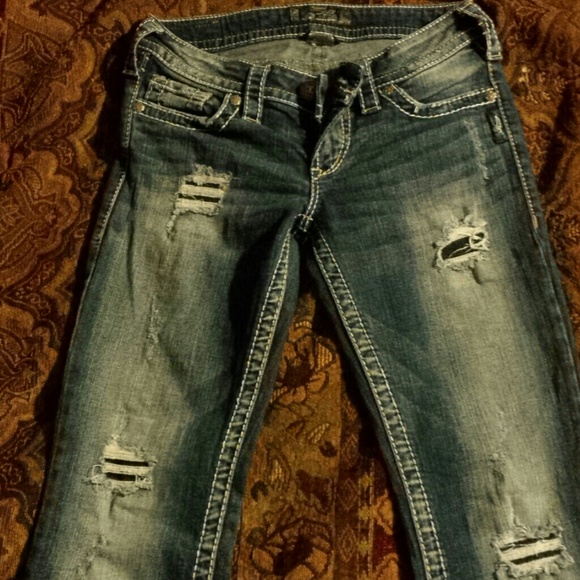 Silver "pioneer" jeans