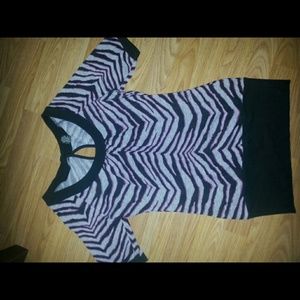 Rue21 zebra print shirt