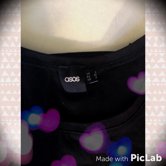 ASOS Black T-shirt Dress, size 4 - Picture 2 of 4