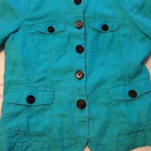 Spring turquoise light blazer - Picture 3 of 4