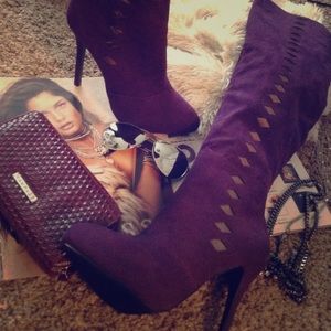 Thigh High Purple Boot