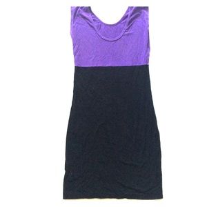 Purple and Black Bodycon Dress