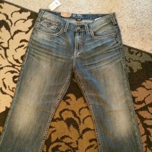 Men's silver jeans