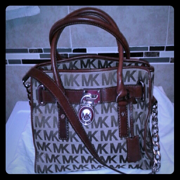 Brown and cream signature MK BAG!