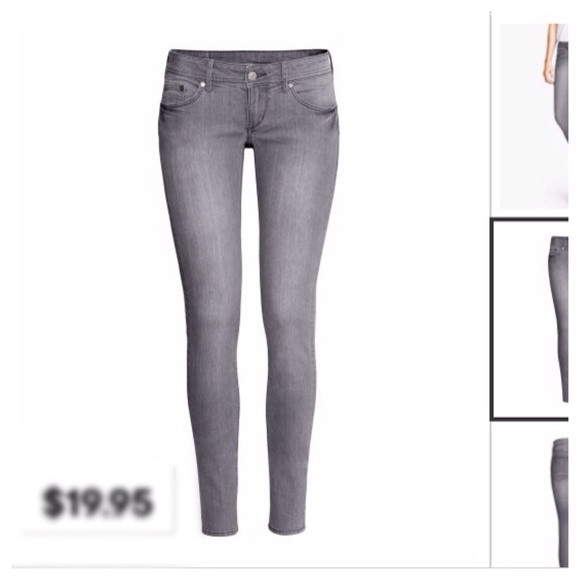H&M super skinny/low grey jeans