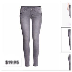 H&M super skinny/low grey jeans