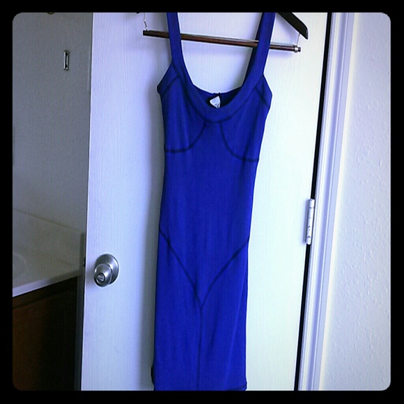 Frederick's of Hollywood bodycon mini  blue dress