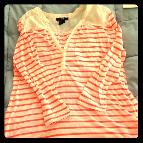 Pink Striped H&M Shirt