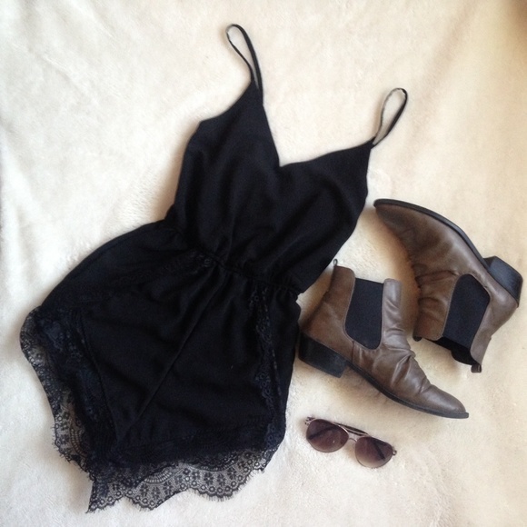 Topshop Dresses & Skirts - Black lace romper