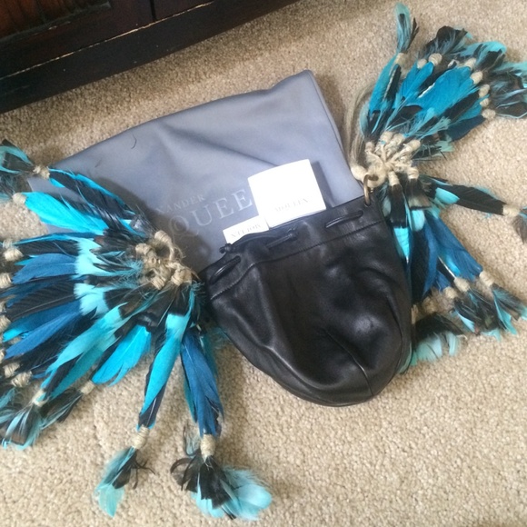 Alexander McQueen Runway Leather Feather Bag - Picture 4 of 4