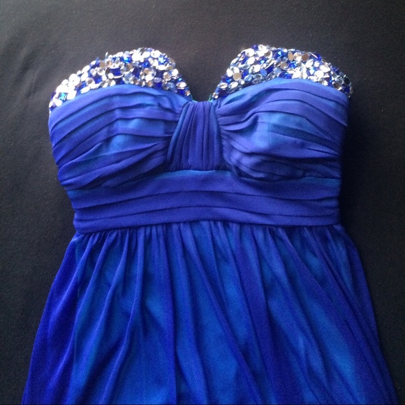 City studios Navy blue jeweled Dress.