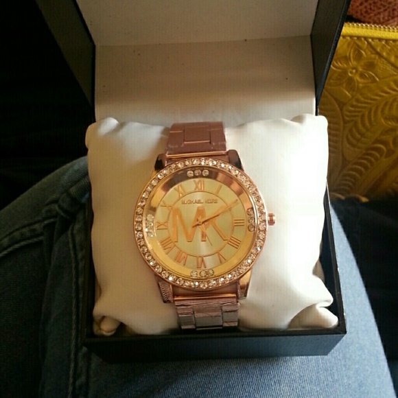 Mk rose gold watch