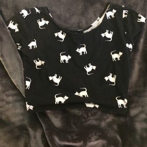 Forever 21 Cat Crop Top