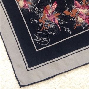 Vintage Gucci Hummingbird Scarf