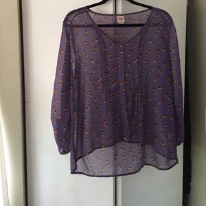 Sheer button up blouse