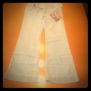 Wide leg boho jeans