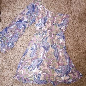 One shoulder floral summer dress