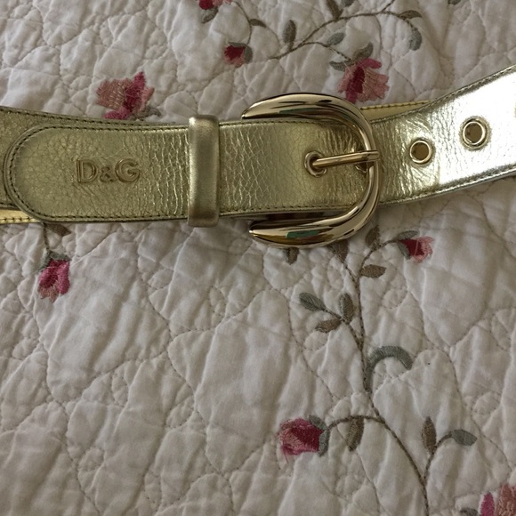 Dolce and Gabanna Gold Belt