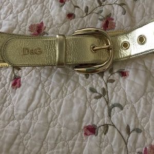 Dolce and Gabanna Gold Belt