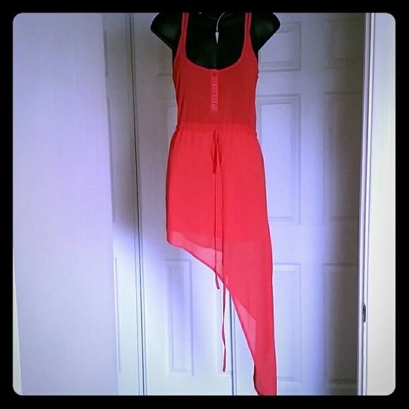 Everything must go! Orange hi-lo dress. BNWOT.