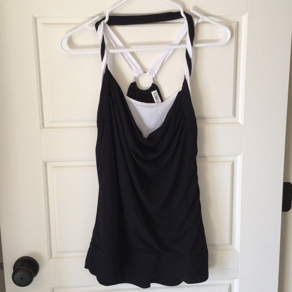 Cato black & white top