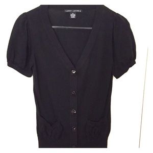 Short-sleeved Black Cardigan