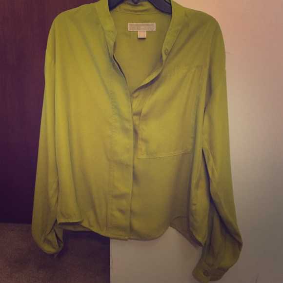 Gorgeous lime green button up MK