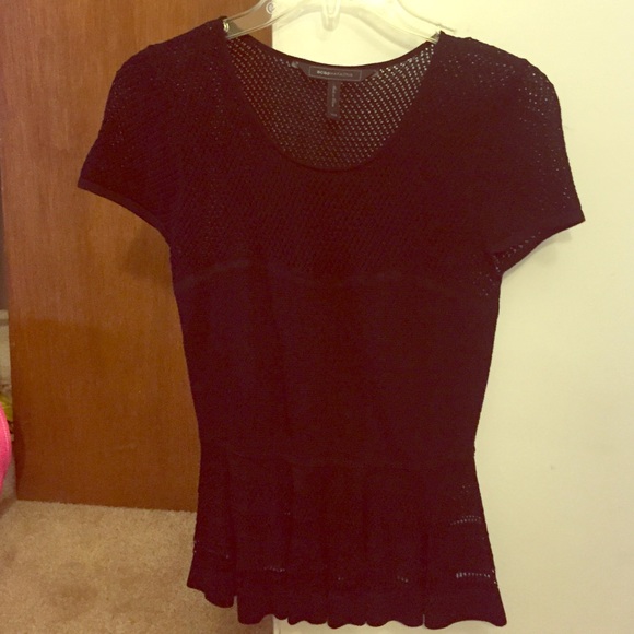 Beautiful mesh black BCBG top