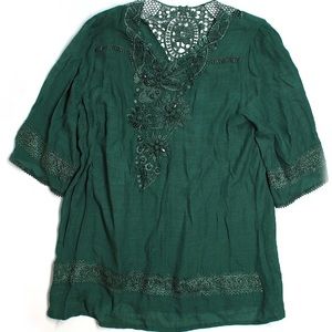 Tunic with gorgeous gem and lace details BOHO CHIC