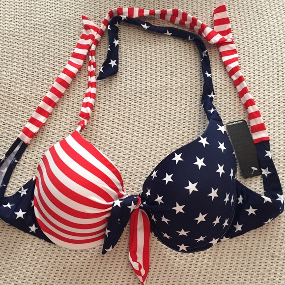 American flag bikini top
